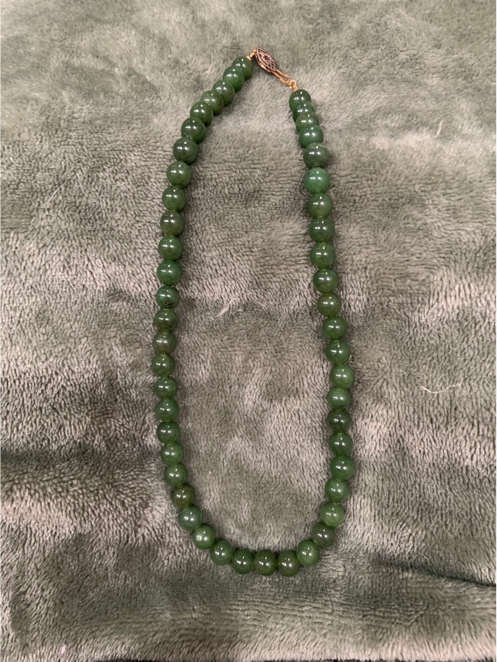 Green beaded necklace